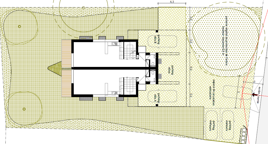 Villa mitoyenne moderne