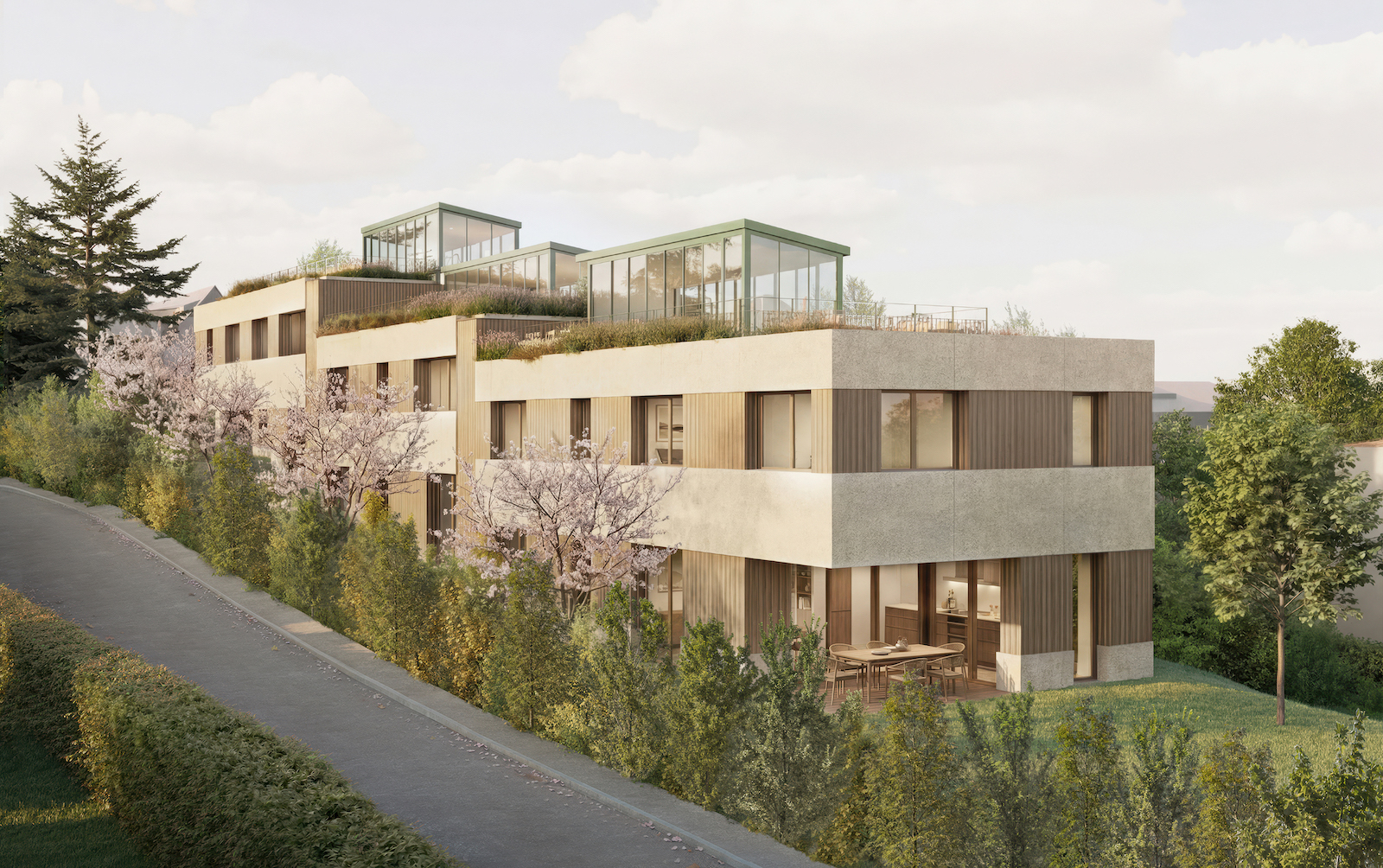 Résidence Oasis à Lancy - vue latérale
